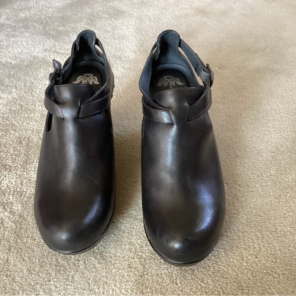 Dansko Franka Wedge Heels Black Studded